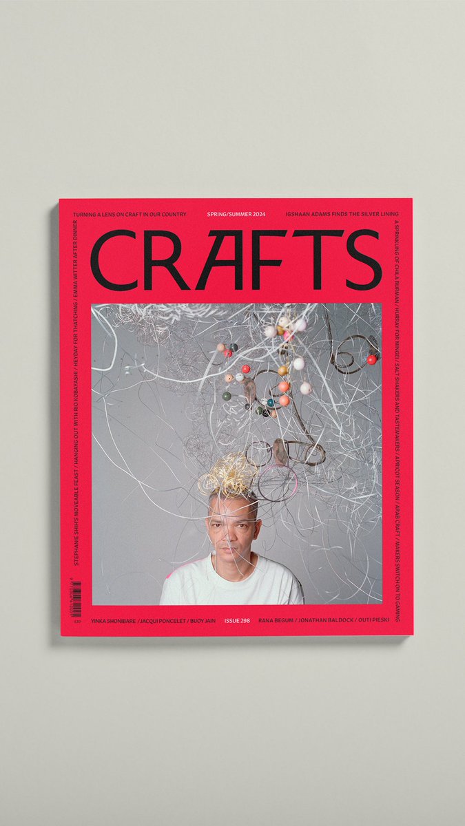 DesignbyST's tweet image. NEW WORK: @craftsmagazine SS24 for @CraftsCouncilUK. Cover featuring artist Igshaan Adams, photographed in his Cape Town studio for us by @kentandreasen. Read more about the issue here: craftscouncil.org.uk/crafts/crafts-…