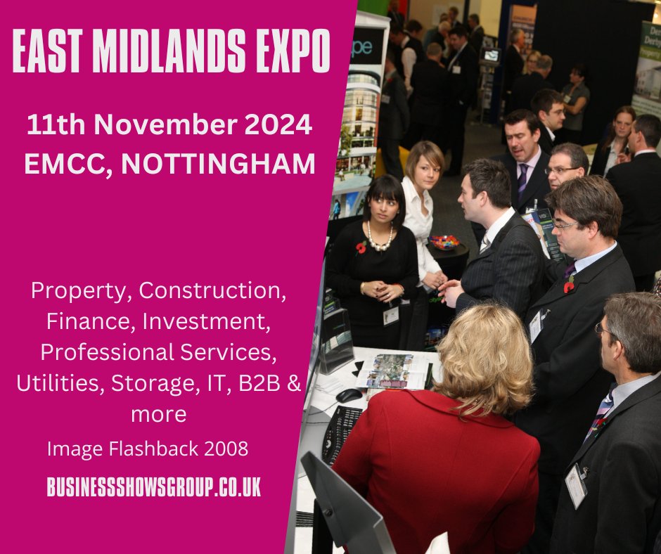 Are you looking to increase your contacts in Construction?   Do you have a service / product to promote? @EastMidsExpo / @propertybizshow 25th Anniversary, 11th November, Nottingham #EastMidsHeadsUp Exhibitor booking NOW businessshowsgroup.co.uk/nottingham/