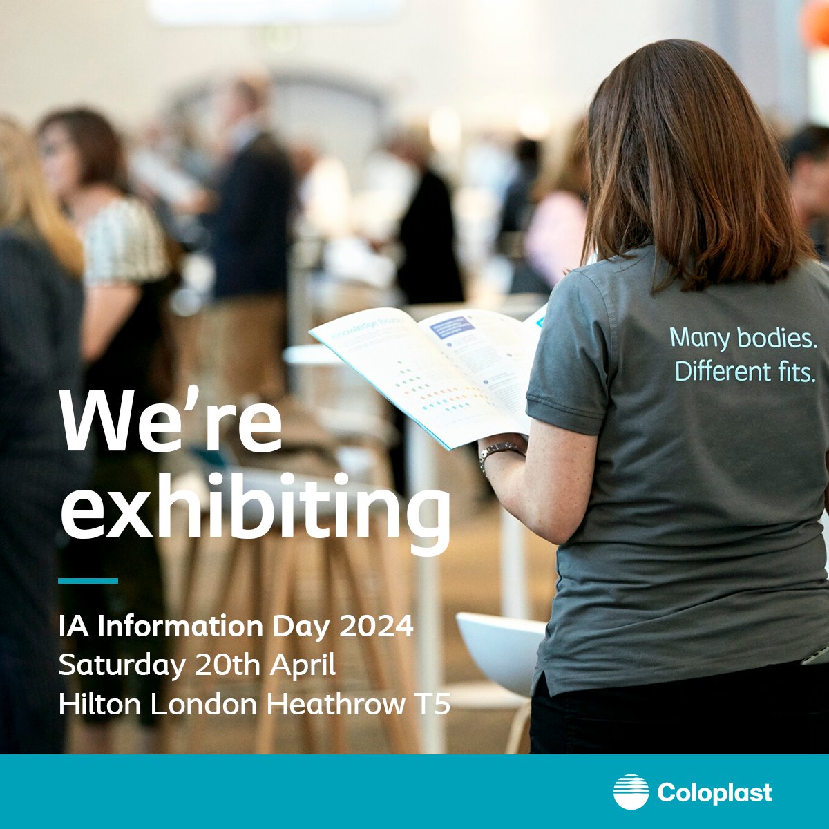 We're pleased to announce we will be attending the IA Information Day at Hilton Heathrow on Saturday 20th April. Come along to our stand and meet the team where we'll be on hand to provide support and advice for your ostomy needs. Learn more: coloplast.co.uk/IA