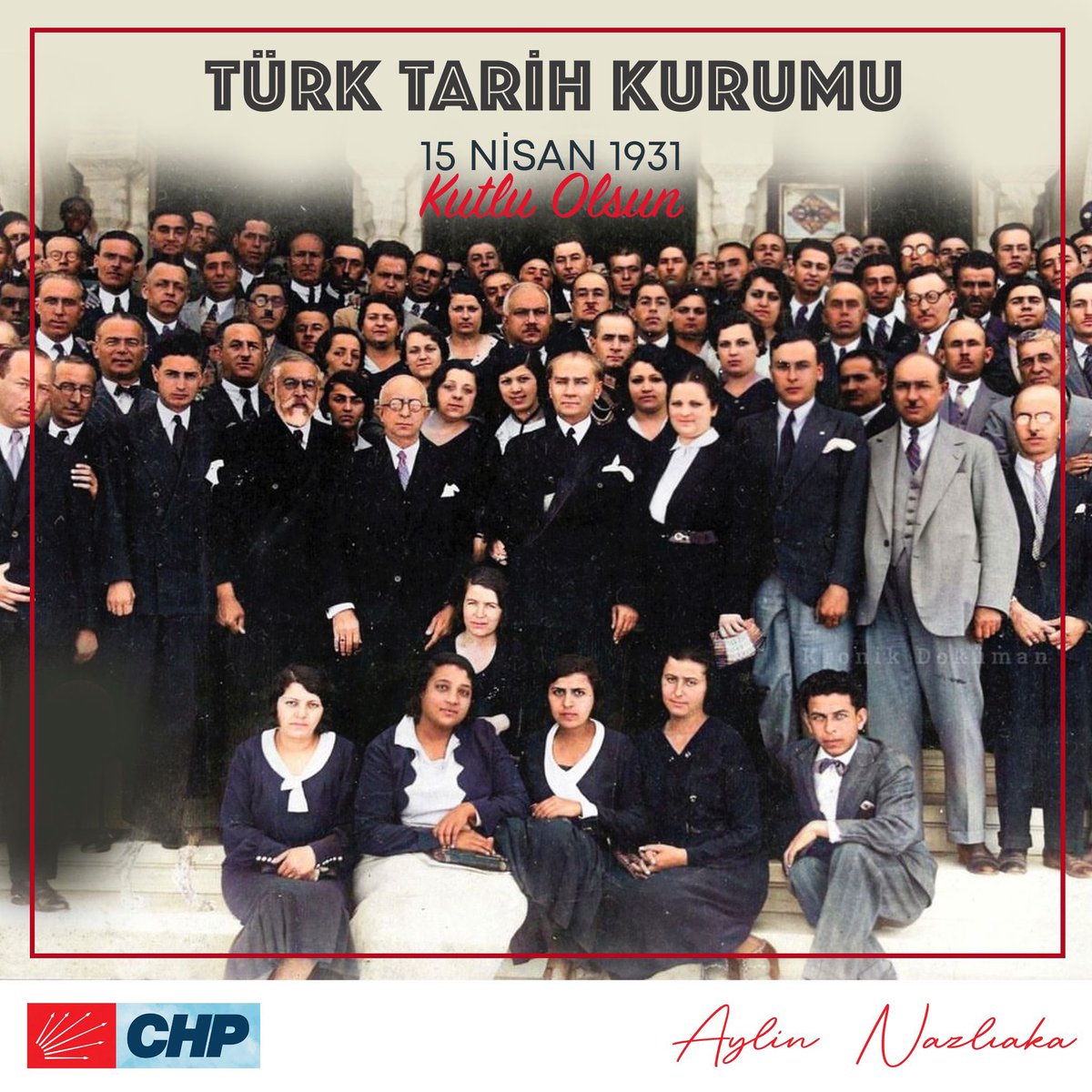 Türk Tarih Kurumu'nun 93'üncü kuruluş yıl dönümünü kutlu olsun! Gazi Mustafa Kemal Atatürk’e saygıyla…🇹🇷
