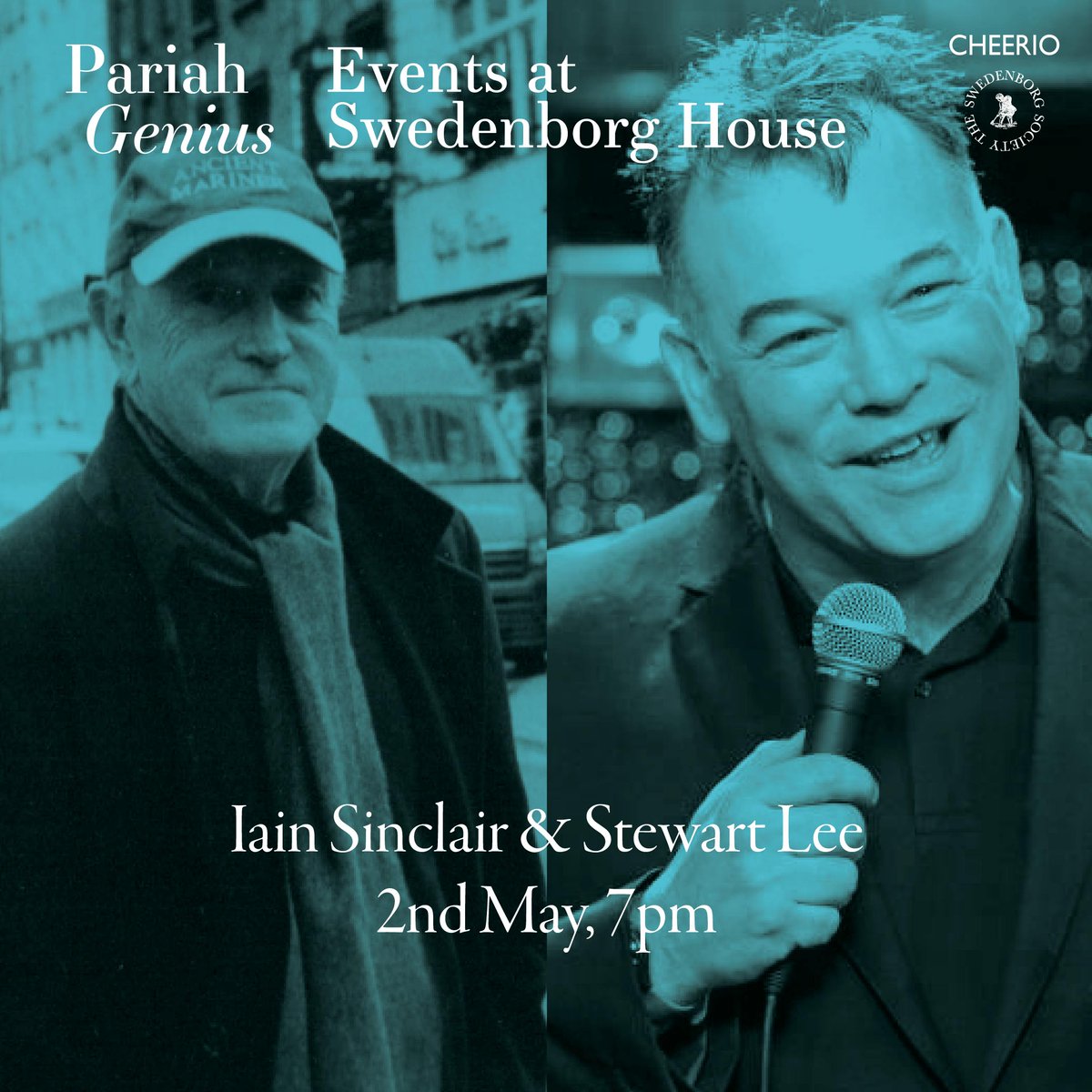 Join one of the most acclaimed comedians working today, Stewart Lee, in conversation with legendary author Iain Sinclair about his new book Pariah Genius. Thursday 2 May 7pm-8.30pm: eventbrite.co.uk/e/pariah-geniu… @CHEERIOPublish @LRBbookshop