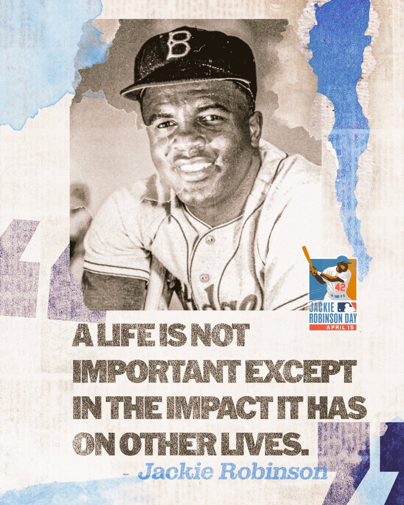 Happy Jackie Robinson Day. Today, celebrating the life and legacy of No. 42. #Jackie42