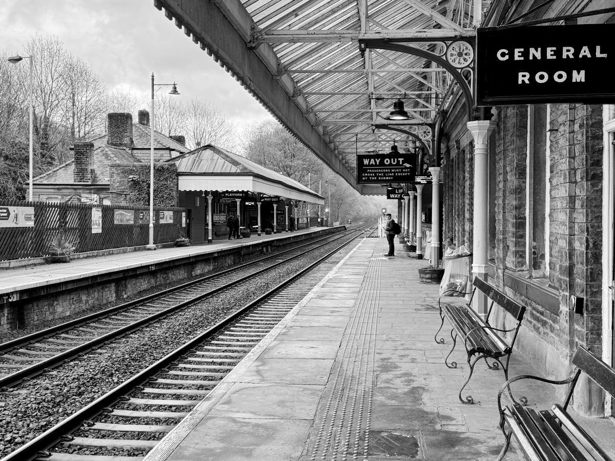 The beautifully restored and maintained Hebden Bridge station