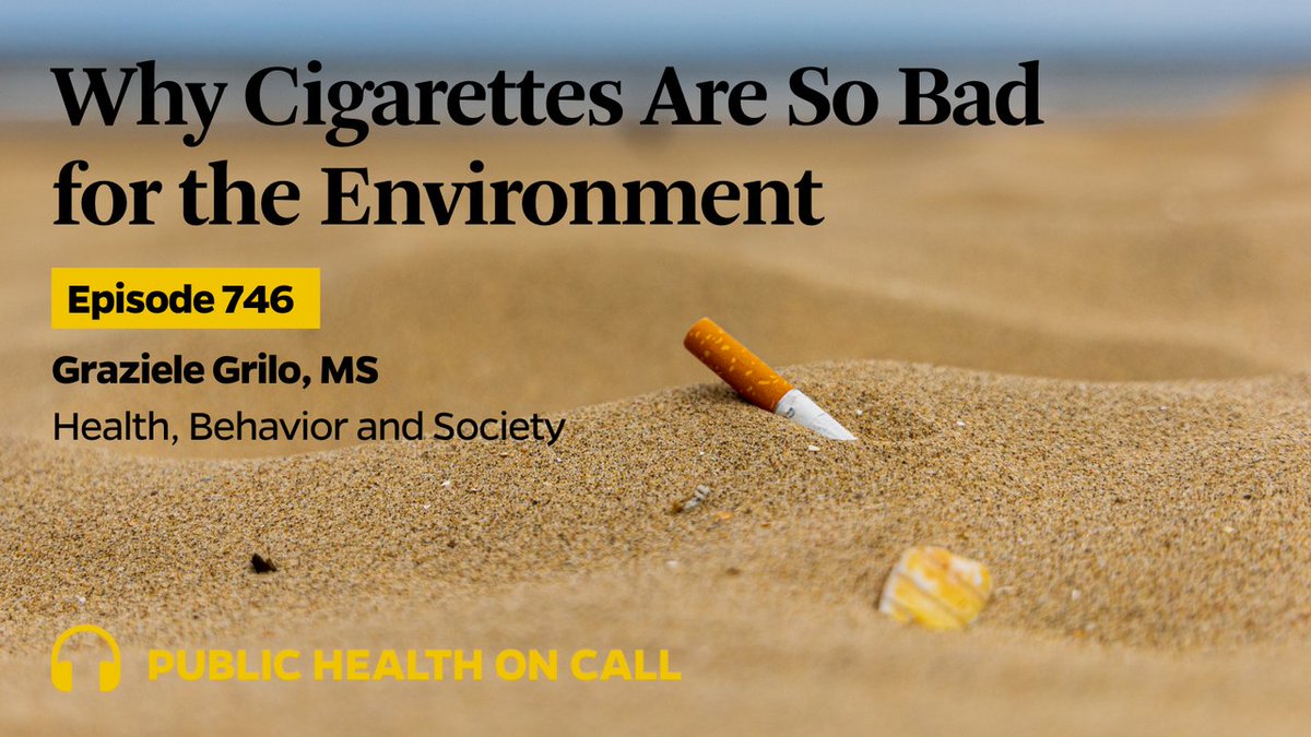 Some of the very things that make cigarettes so environmentally hazardous provide enormous benefits for the tobacco industry. @IGTC_Hopkins’ @gragrilo joins the podcast to talk about the scope of the problem. johnshopkinssph.libsyn.com/746-why-cigare…