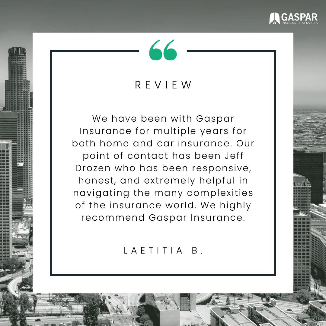 Thrilled to share the journey of our valued client who've trusted Gaspar Insurance for their insurance needs over the years! Ready to navigate the insurance world with ease? Join the Gaspar family today! #MondayMotivation #ClientTestimonial #TrustedInsurance