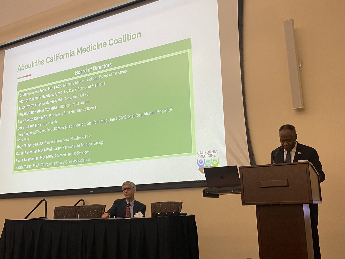 welcoming by @CalMedCoalition Founding Board Chair Coyness Ennix, M.D. with board member Dr. Mark Henderson, admissions director for @UCDavisMed . . . #diversityinmedicine