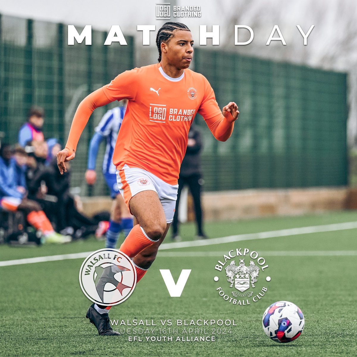 BFCYouthAcademy's tweet photo. 𝗠𝗮𝘁𝗰𝗵𝗱𝗮𝘆!

🆚 @WFC_Academy 
 🏟 Birmingham County FA (B43 6JF)
⏰ 1pm
🎫 Free to attend

🍊 #UTMP |  @logologogroup https://t.co/dRB9PhjYR6