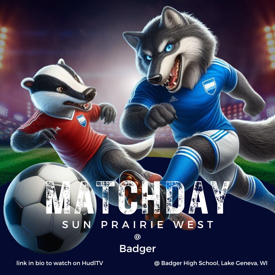 Rollin' up to Badger High School tonight
6:30 PM
15 April 2024

#ONEpackONEgoal
🐺⚽

🔗 in bio to watch 
<a href="/SPWWolves/">Sun Prairie West Wolves</a>
