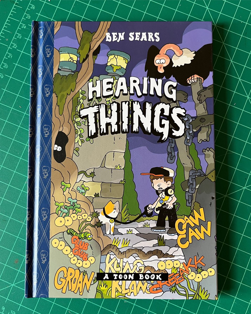 Got an advanced copy of my next book. It’s called Hearing Things, it’s about a young field recording enthusiast who visits a haunted house, and it’s out in September from @ToonBooks/@astrahousebooks.Preorder now at your local bookstore, or online at one of those big book places.