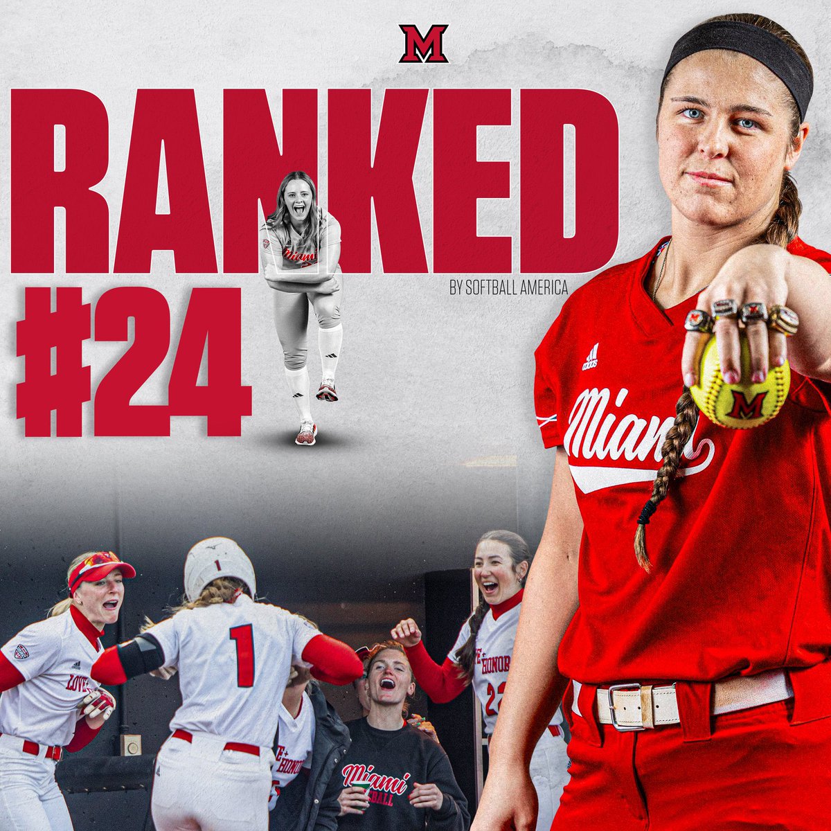 ‼️ 𝐑𝐀𝐍𝐊𝐄𝐃 ‼️ For the first time in program history, your RedHawks have been ranked #𝟐𝟒 in the country by @SoftbalAmerica #RiseUpRedHawks