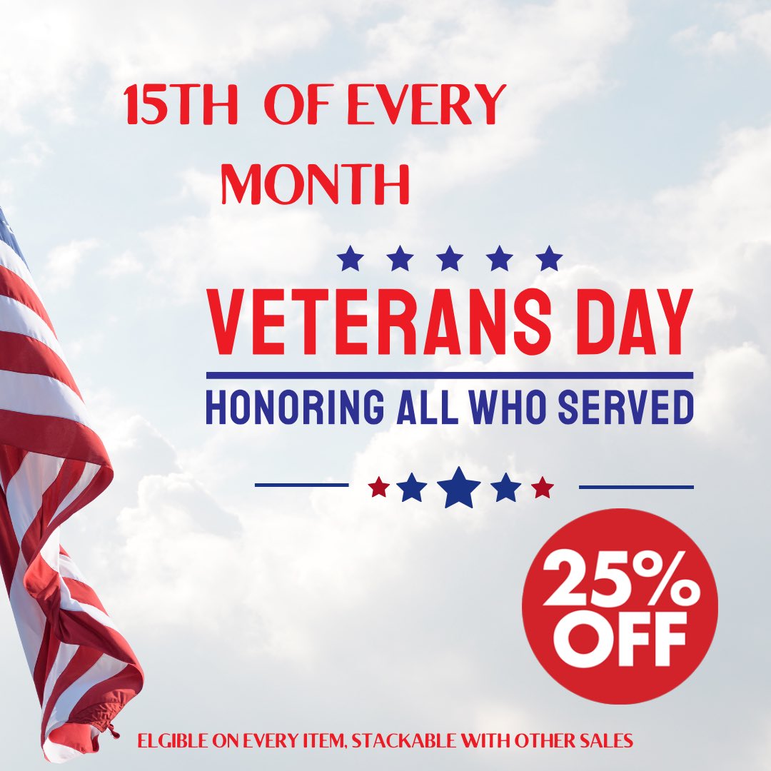 As a veteran-owned business, we deeply honor and support our fellow veterans. Join us in celebrating Veteran's Day every 15th of the month at Simply Pure! Show your valid military ID and enjoy a 25% discount on all purchases today. 🇺🇸💼 #blackowned #vetowned #womenowned