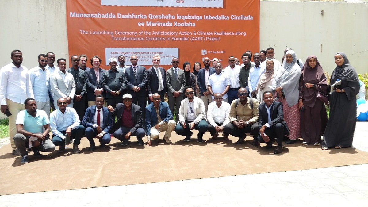 1/2 Today, excited to announce the launch of the Anticipatory Action & Climate Resilience along Transhumance Corridors (AART) project in Mogadishu, funded by DANIDA.