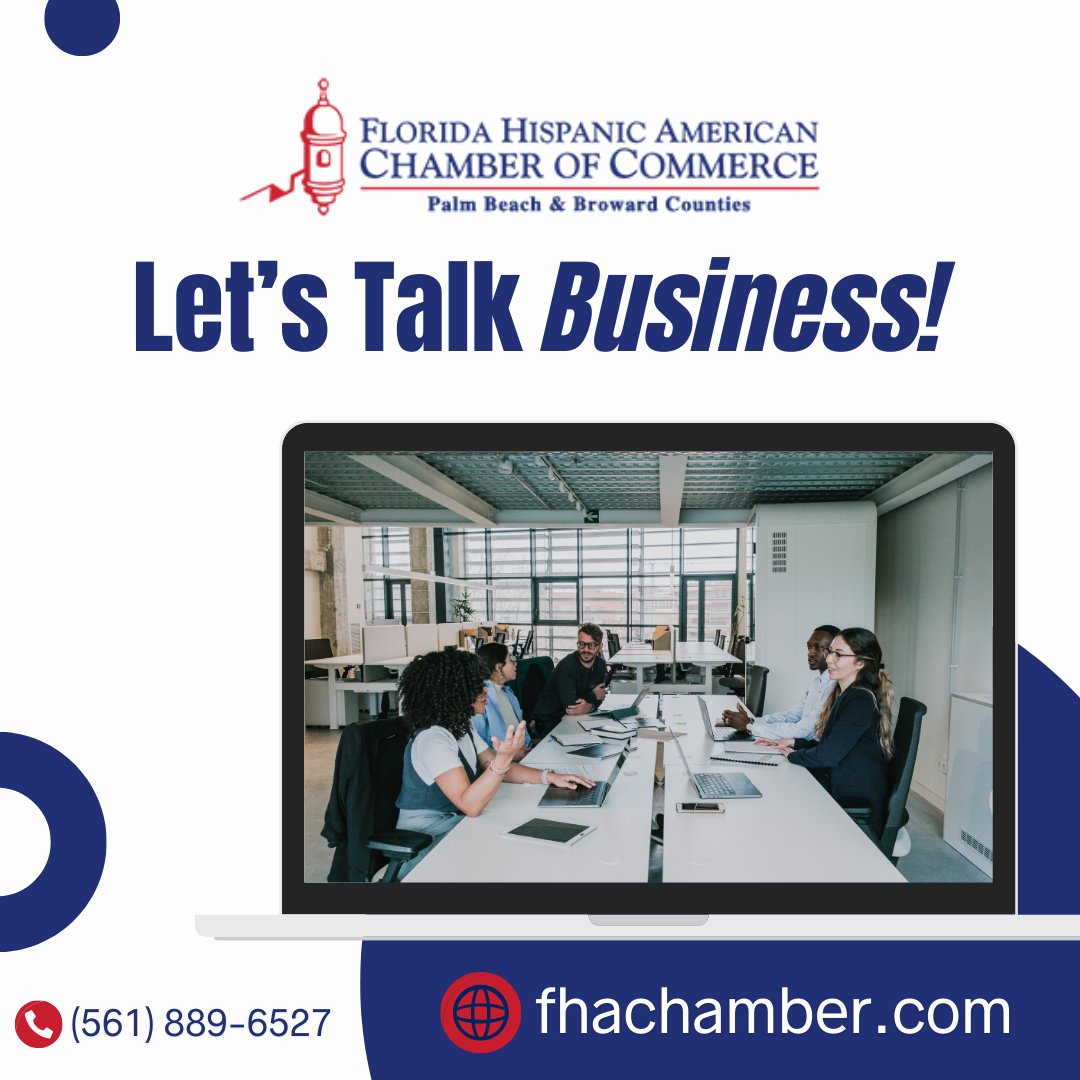 Ready to take your business to the next level? Let's talk business with FHACC! 💼💡 Connect today!

🌐 fhachamber.com
☎️ (561) 889-6527

#FloridaHispanicAmericanChamberofCommerce #BusinessConsulting #Strategy #FHACC #Success #Entrepreneurship #NextLevel #ConnectWithUs