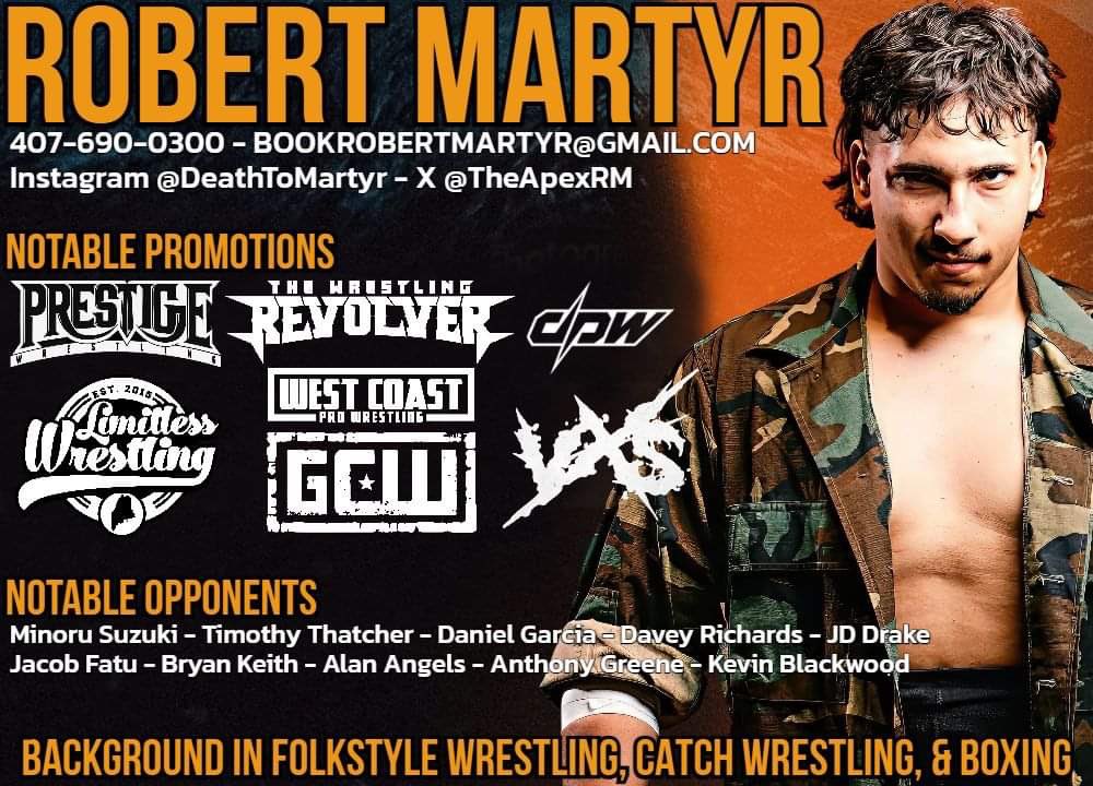 UK Mini Tour '24 Delighted to be representing US Indy standout Robert Martyr for a tour of the UK & Europe. Robert will be available for bookings in Aug 2024. Please contact me directly to secure. // Tags & shares are highly appreciated //