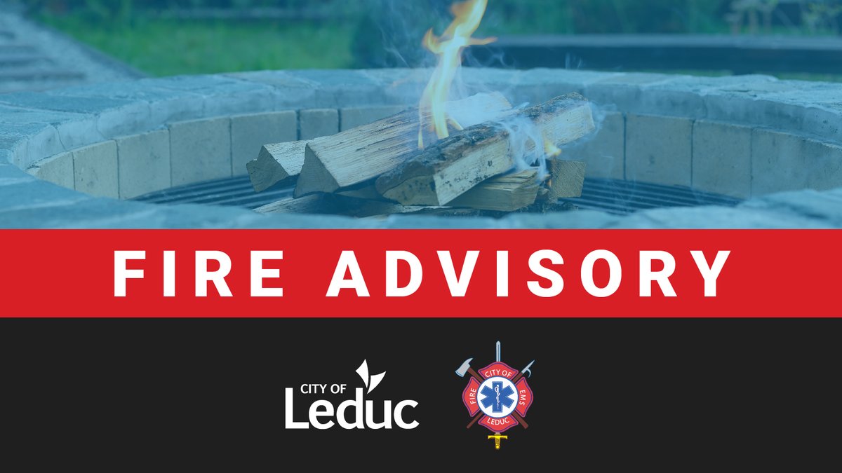 The City of Leduc is now under a fire advisory due to the dry conditions & the increased fire hazard. Fires are still allowed in the City of Leduc; however, a restriction/ban may be called if conditions worsen. Please use caution. More details: pulse.ly/5ia7gh8ivz