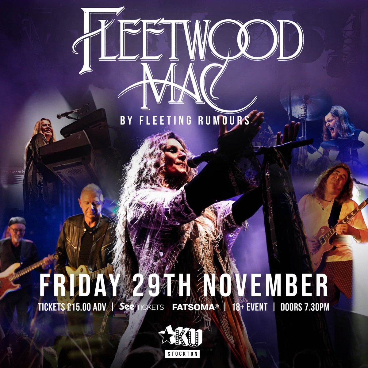 Looking ahead to the end of the year, we’ll be starting the festive period off in style with Fleeting Rumours 🙌 Catch this top tribute to the legendary Fleetwood Mac - Friday 29th November 🗓️ 🎫 fatsoma.com/e/u1bfnxao/la/…