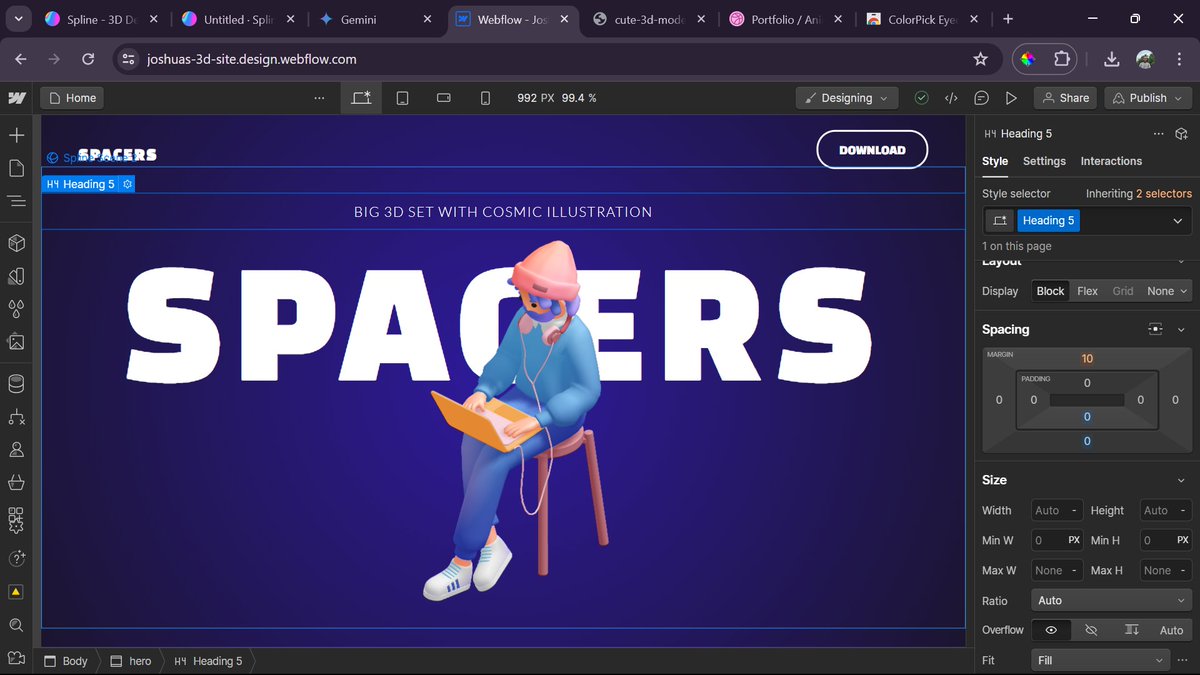 MiniJoshua1's tweet photo. Created a simple Hero Section with mouse follow interaction on the character Head, using Webflow + spline

#webflow #splinedesign #3dsplineanimation #splinemodel #splineanimation #splinetowebflow #3dwebflowwebsite #webflowanimation https://t.co/qNVxX5455A