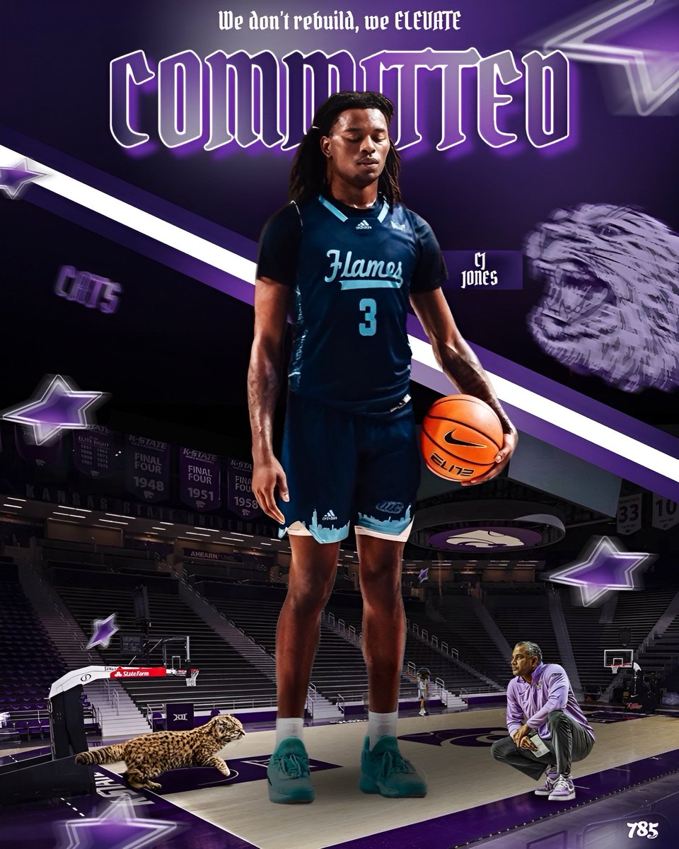 BREAKING: K-State has landed UIC transfer, CJ Jones‼️
• The Sophomore Guard averaged 11.4 PPG and 5 AST, welcome to the family, CJ😈