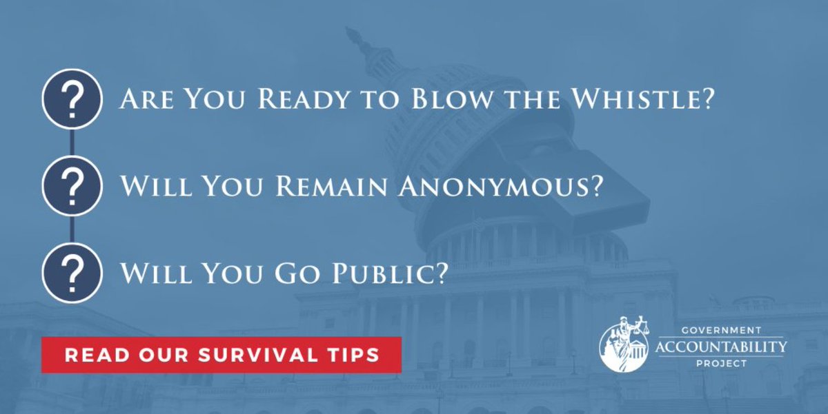 Thinking about blowing the whistle? Make sure to ask yourself these questions first ⬇️ Learn more about whistleblowing from our collection of resources: whistleblower.org/resources/