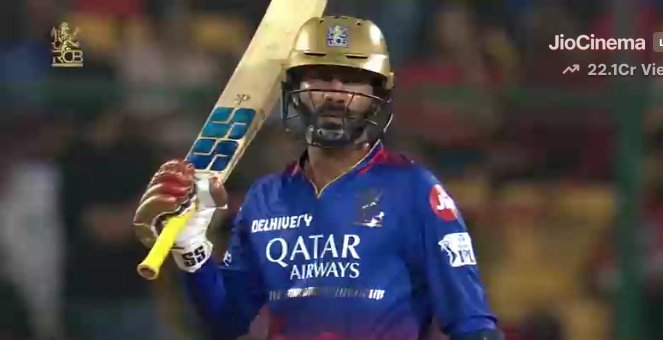 ONE OF THE GREATEST INNINGS BY ONE OF THE GREATEST FINISHER OF IPL HISTORY. BOW TO DINESH KARTHIK 🫡 !!