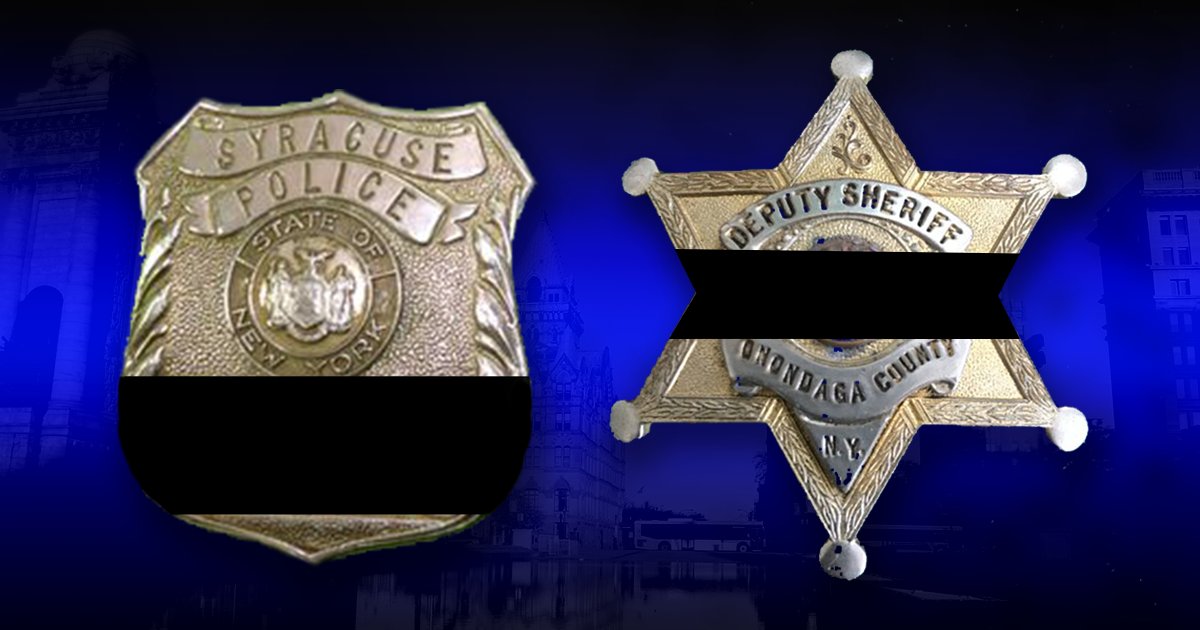 Our thoughts are with the loved ones of the two law enforcement officers from the Syracuse Police Department and the Onondaga Sheriff's Department. This tragedy is a reminder of the danger that our men and women in blue face every single day. God bless these two public servants.