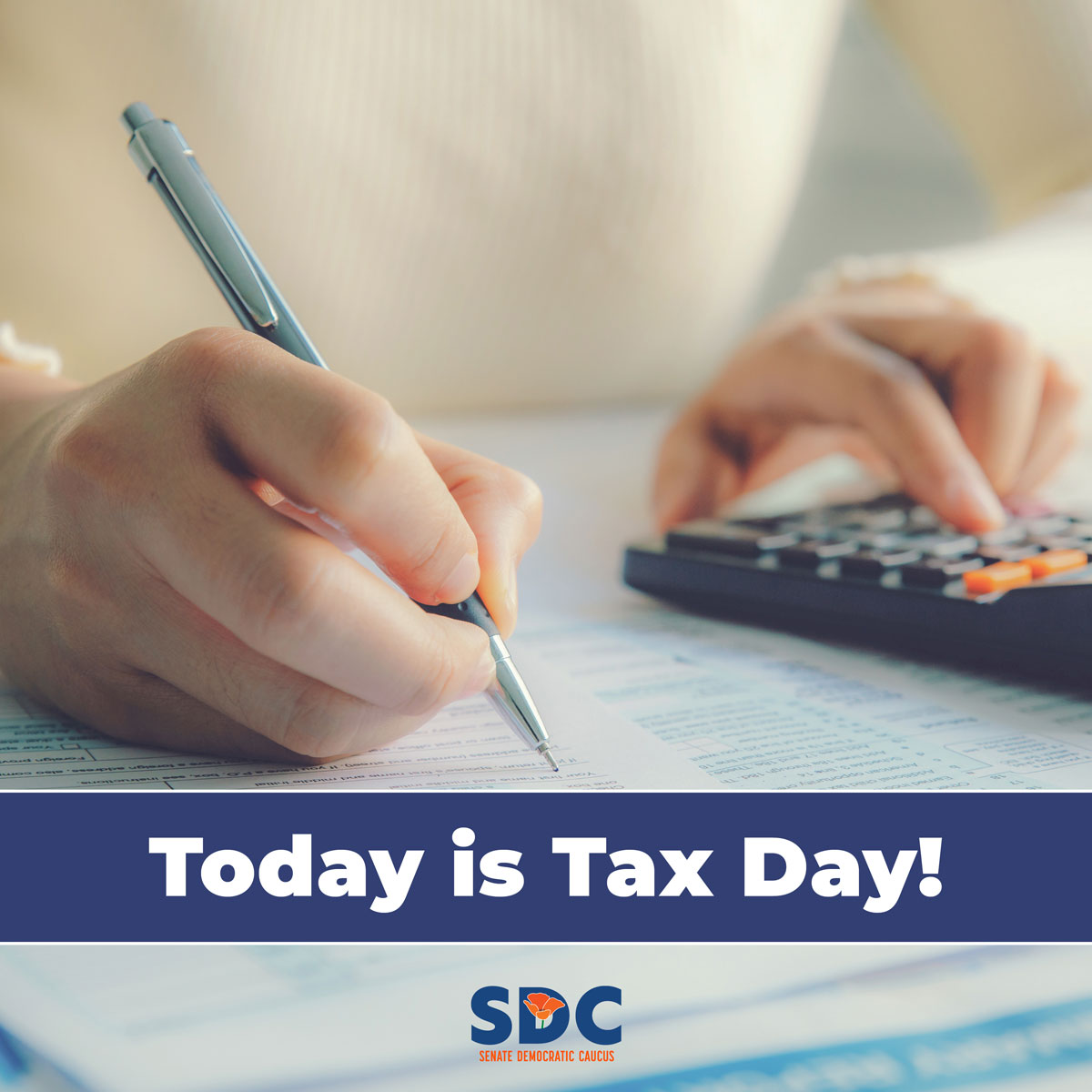 Today is TAX DAY! File and pay on time to avoid any penalties and fees! If you were impacted by the San Diego County floods, your tax deadline has been extended to June 17, 2024. Visit ftb.ca.gov for more info. #TaxDay #CASenateDems