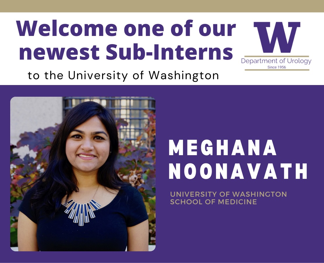 Today we welcome @MNoonavath to @uwmedicine as a part of our Sub-Internship Program. We are excited to help you, decide if Urology is the right fit for you!