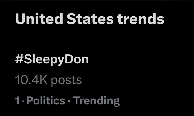 MeidasTouch's tweet photo. Donnie, you’re finally number 1! #SleepyDon https://t.co/mjDm280kP1