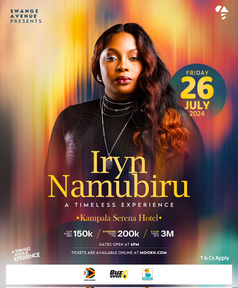 Here it is! Let's get ready...🌹❣️ You can get your tickets by clicking on the link below. mookh.com/event/iryn-nam… #irynnamubiruconcert2024 #atimelessexperience