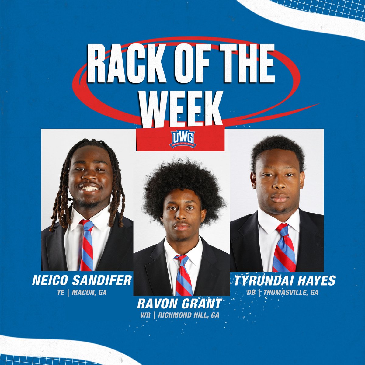 Here's this week's Rack of the Week ‼️  Congrats to Neico, Ray, and Tyrundai! #WeRunTogether #WestIsComing