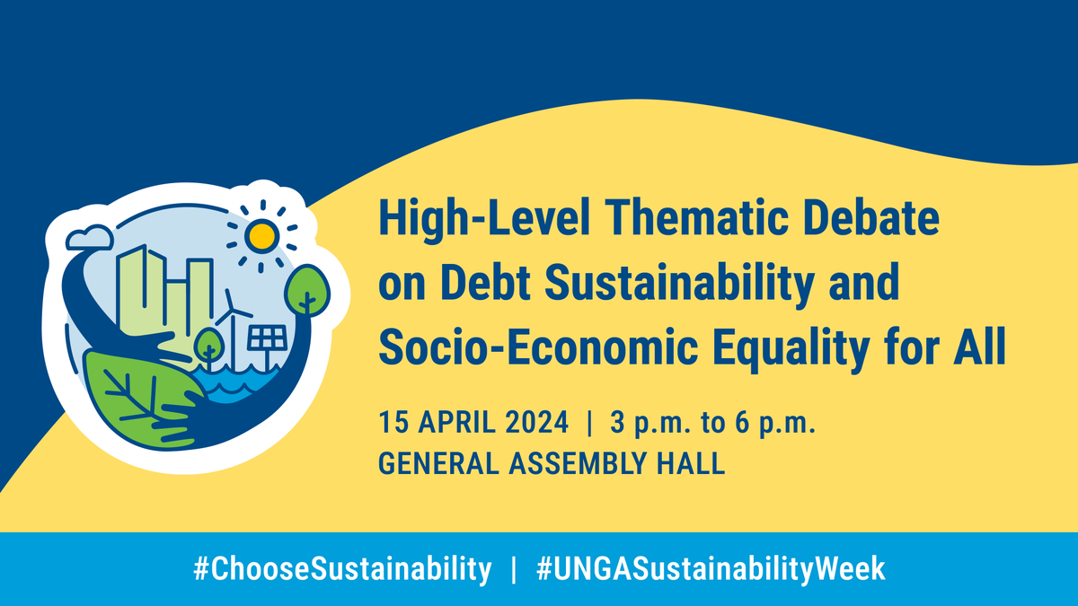 #SustainabilityWeek kicks off with a deep dive into debt sustainability! Join global leaders in exploring strategies to manage debt while fostering economic growth and sustainability. #ChooseSustainability #ActNow
webtv.un.org/en/asset/k18/k…