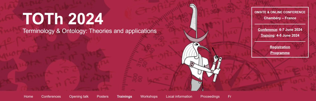 Maria_Chlamys's tweet photo. Registrations are open  for 
#TOTh2024 #University_Savoie_Mont_Blanc, France
https://t.co/9k2MoAvdzr
#Terminology #Ontology #AI4SSH
Organized by the #Horizon_Europe Project #TALOS_AI_for_SSH #University_of_Crete, Greece
https://t.co/y14n8gsbVT
Program: https://t.co/nhIGgqCTbu https://t.co/ae83rPFp5e
