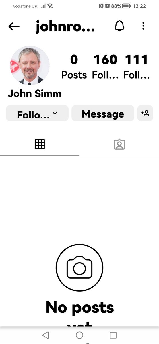 yet another 2 direct messages from @JohnSimmSociety reported and blocked on Insta