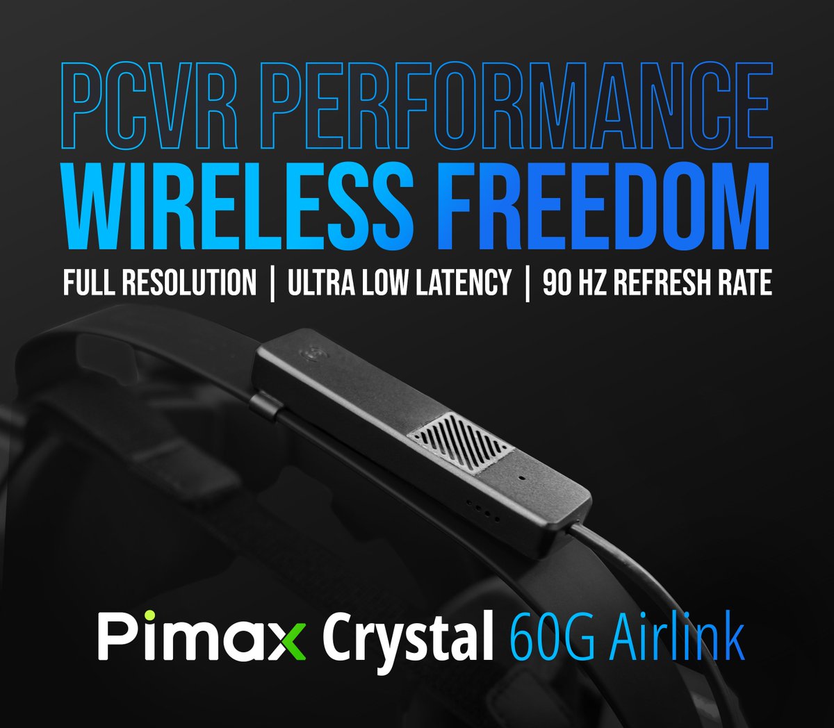 The 60G Airlink is coming. 2880x2880 per eye, 90 Hz, and ultra-low latency. pimax.com/frontier/