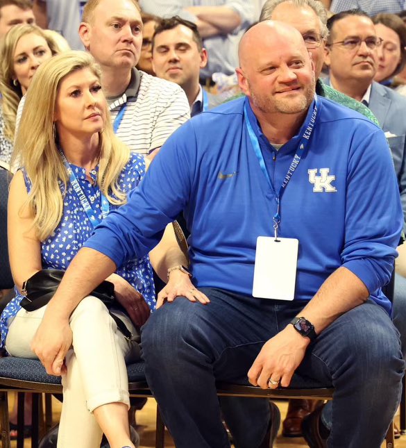 What an experience yesterday. Thank you for showing out, #BBN. Thank you for getting behind @CoachMarkPope. Was sent this pic from yesterday. Think I’m excited? Sitting with my favorite person watching one of my favorite people take the reins of my favorite program. Let’s Go!!