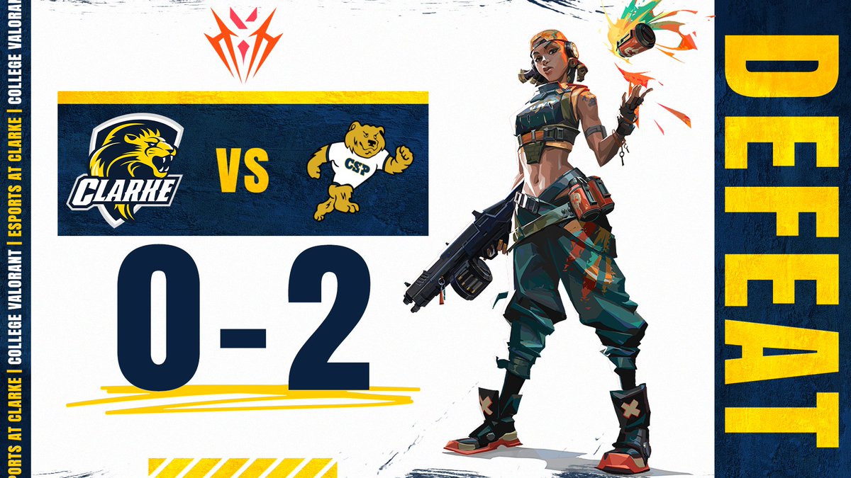 Clarke_Esports's tweet photo. This past weekend #PrideVAL took on a strong team in @CSPEsports, falling 0-2 in the CVAL North Playoffs, ending our Valorant Spring season with another Top 32 finish. https://t.co/W3gS5Qjyev