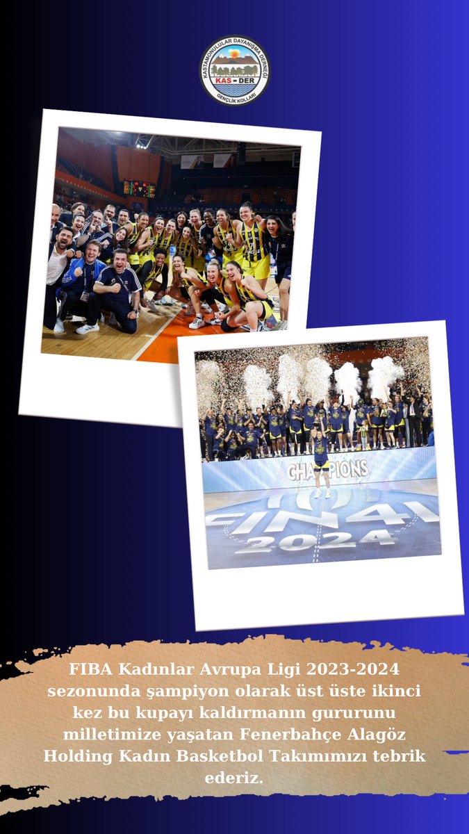 GenclikKasder's tweet photo. FIBA Kadınlar Avrupa Ligi 2023-2024 sezonunda şampiyon olarak üst üste ikinci kez bu kupayı kaldırmanın gururunu milletimize yaşatan Fenerbahçe Alagöz Holding Kadın Basketbol Takımımızı tebrik ederiz. 💐
🎉
#PotanınKraliçeleri https://t.co/FJxi3SMZt0