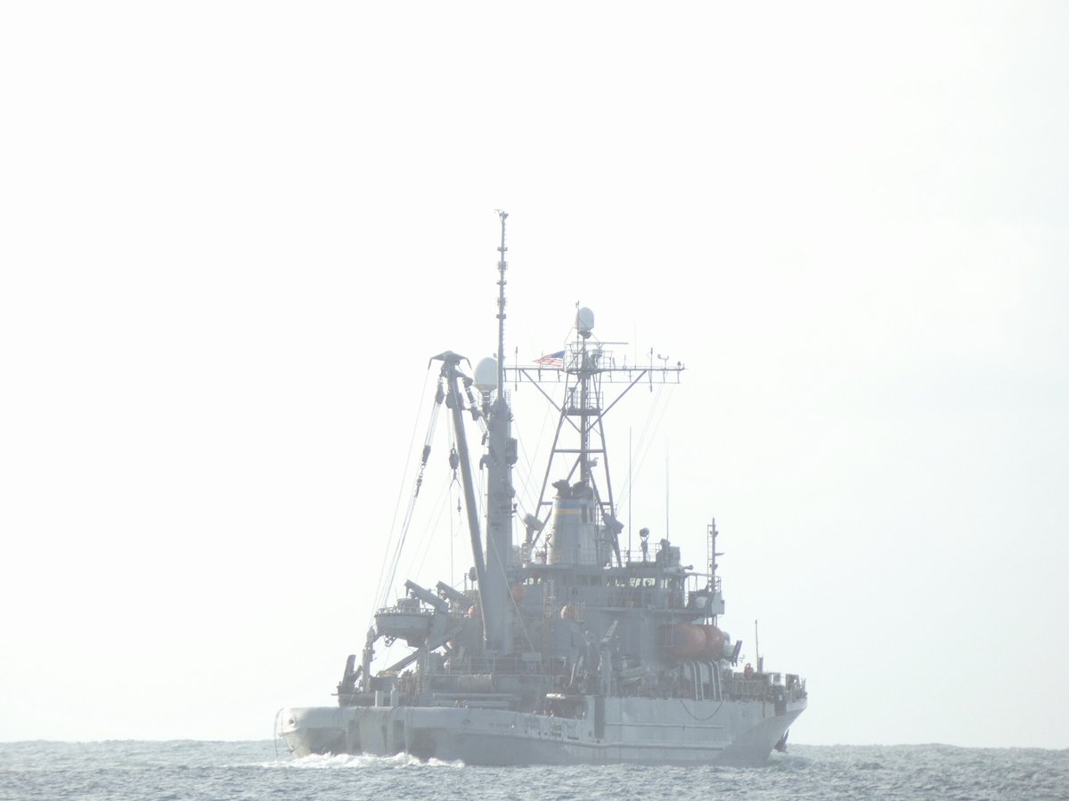 USNS Grasp (T-ARS-51) Safeguard-class salvage ship leaving Pearl Harbor - April 15, 2024 #usnsgrasp #tars51