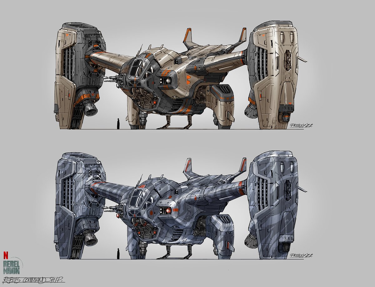 A handful of color schemes for the Insurgent Ship.

#conceptart #conceptartist #vehicledesign #digitalart #film