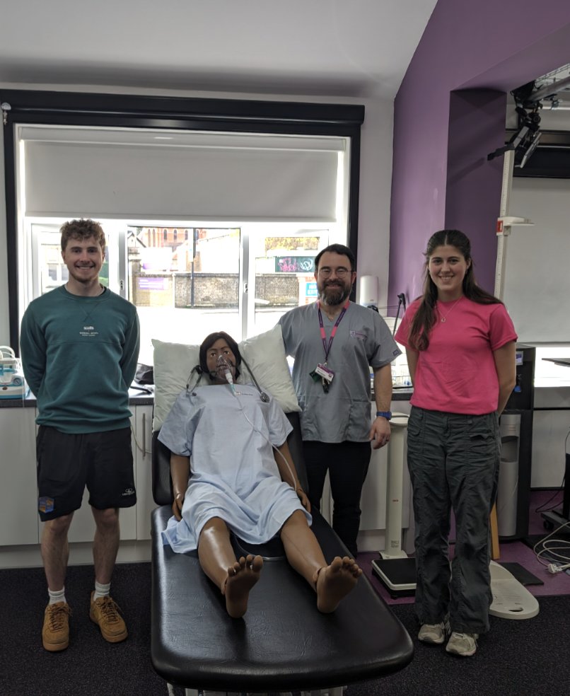 Last Friday @PhysioResSoc research conference @AECCUniversityC our manikin took a trip to our human performance lab with @Matt_SimTech #PRS2024 #physios_rock thanks to Cam & Grace for supporting @AECCSchoolHRS @cbelchamber1