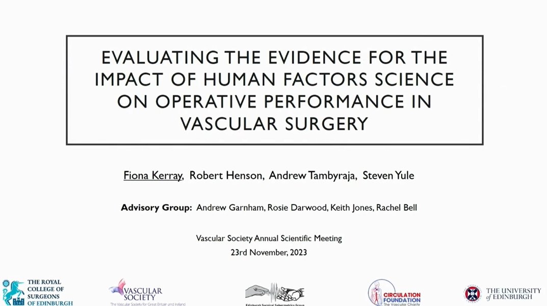 🩸Did you catch the FINAL lecture for our CLTI miniseries? The BJS Prize Lecture from the Vascular Societies' Annual Scientific Meeting 2023 ➡️bit.ly/4cWUwQ8 🏅Evaluating the evidence for the impact of human factors science on operative performance in vascular surgery…