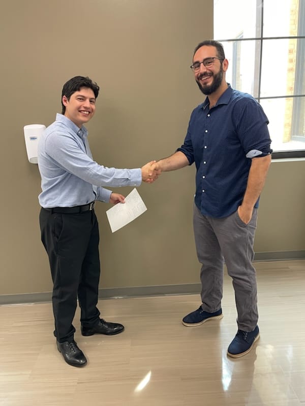 Today was a big day in our group. David did a fantastic job defending his thesis for his MSc. in Chemistry! Huge congratulations to David!!! @UTRGVCOS