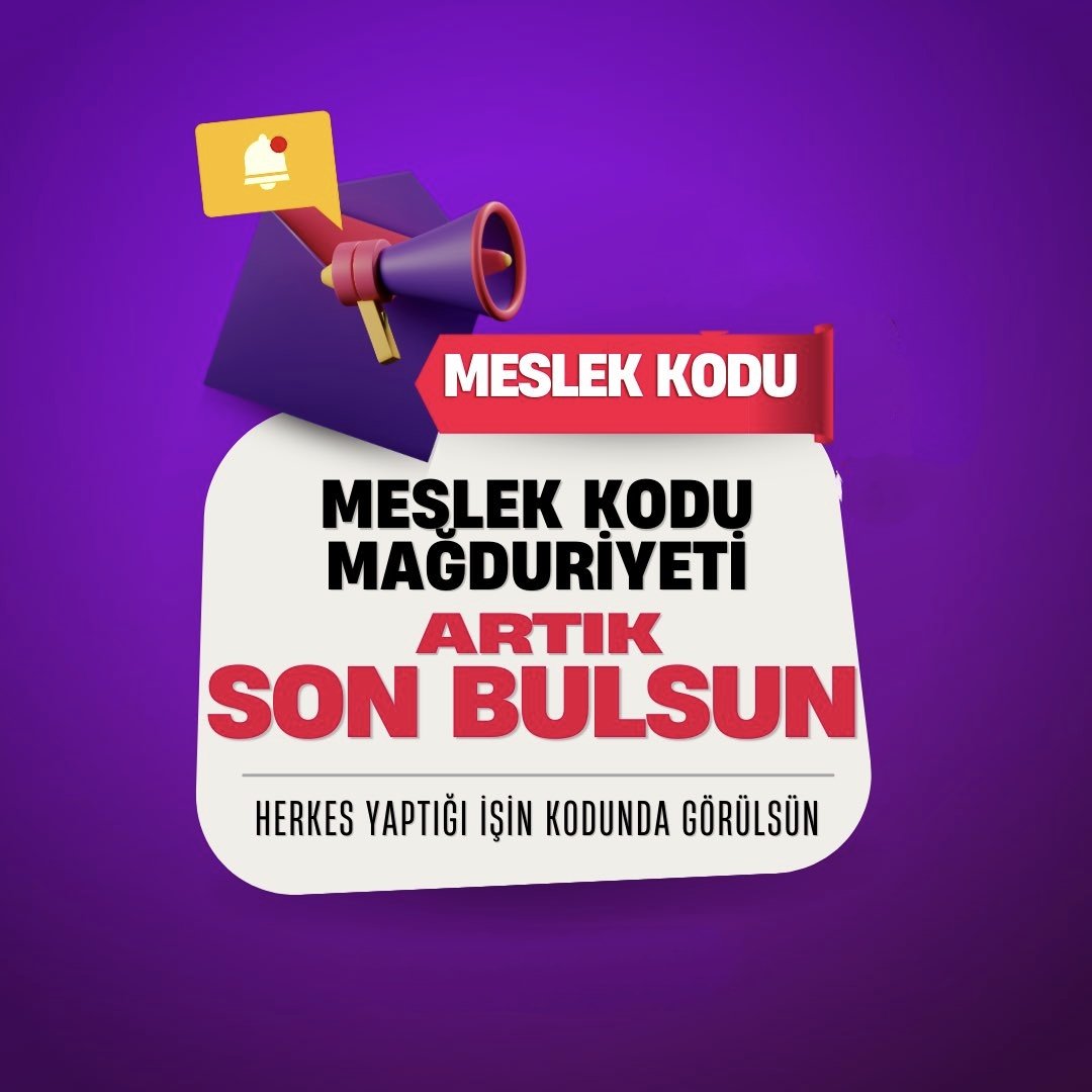 @kamuhaberleri1 Meslek kodu mağduru çözüm bekliyor