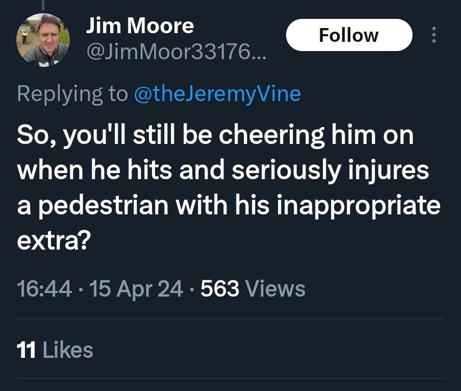 theJeremyVine's tweet photo. He is far, far more likely to kill or injure someone if, as a result of your silly anger, the old man decides to do this journey by car instead.
This is why #LadderMan is an inspiration. https://t.co/aTqveWi9Mk
