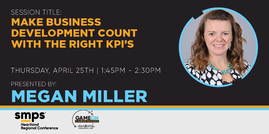 If you're seeking ways to strike the perfect balance between the art &amp; science of #BusinessDevelopment, look no further! This #SMPSHRC session with Megan Miller on "Making Business Development Count with the Right KPIs." is tailored just for you. lnkd.in/gTydqErP