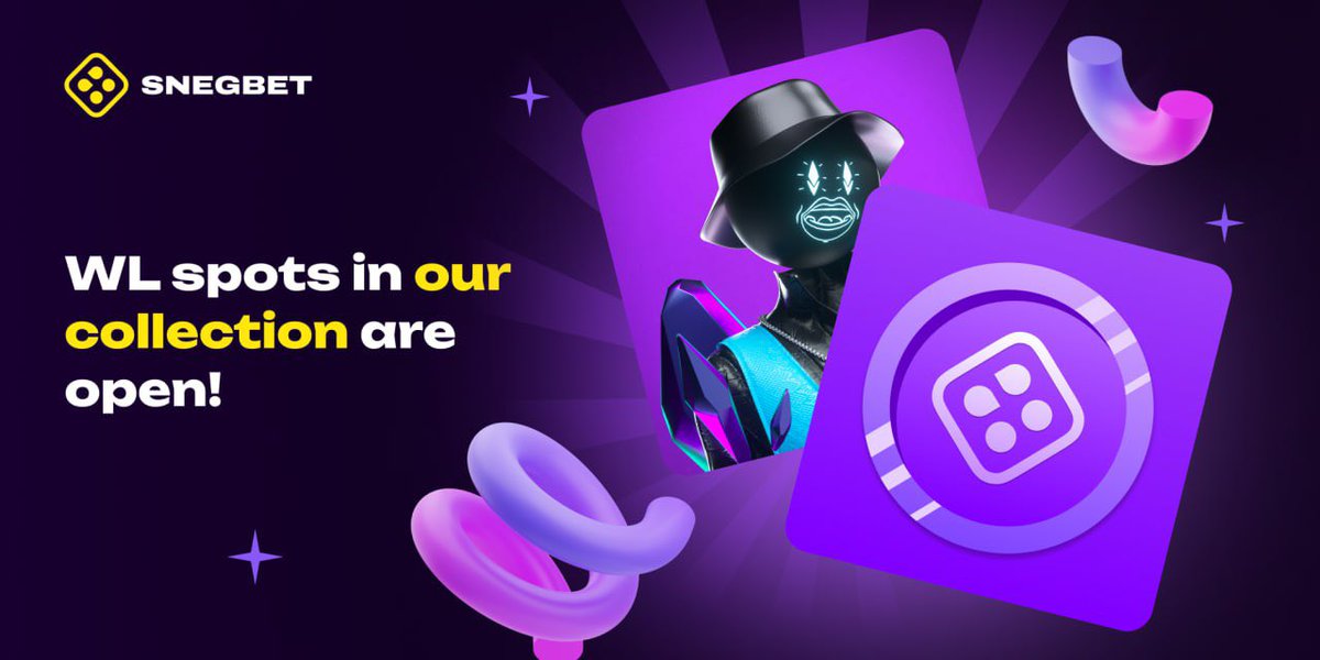 WL SPOTS IN OUR NFT COLLECTION ARE OPEN! 🔥

👋 Hey, SnegBet fam! We're excited to finally announce that WL spots are now open for our NFT collection!

❓ Want to get your hands on some awesome NFTs in the future?

📢 Then join our Discord server and keep an eye on the