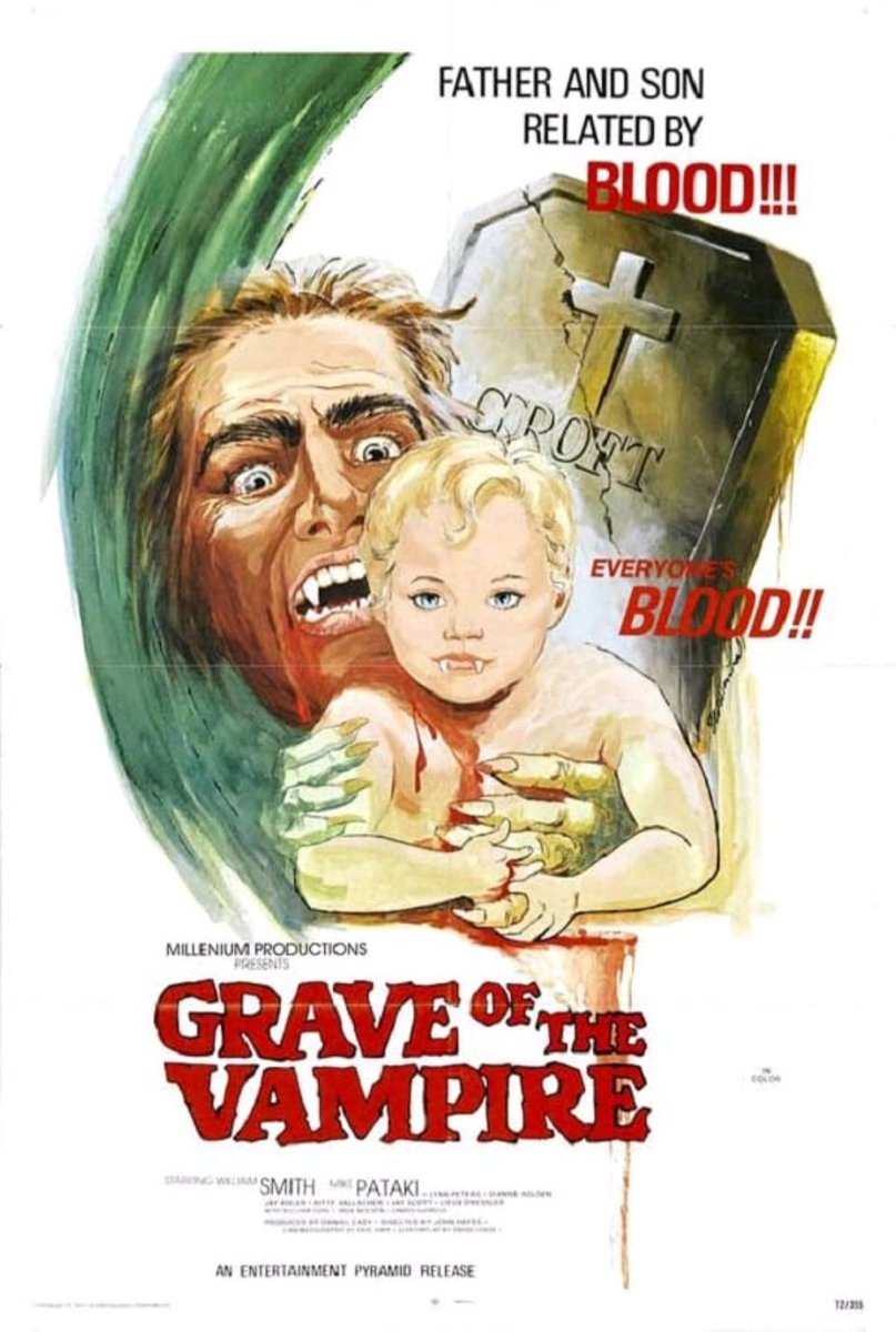 Talking taglines: 'Father and son related by blood!!! Everyone's Blood!!' #GraveOfTheVampire (1972 - Dir. #JohnHayes) #WilliamSmith #MichaelPataki