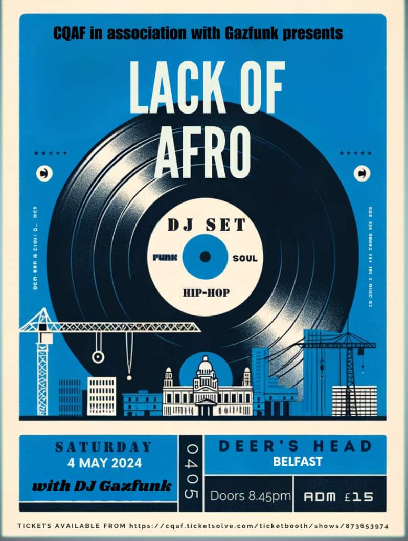 Gary is promoting &amp; dj'ing at this special event in a few weeks time as part of the Cathedral Quarter Arts Festival. Gonna be a great night! Tickets available here cqaf.ticketsolve.com/ticketbooth/sh… #vinyl #Funk #cathedralquarter #dj #Soul #Belfast #hiphop