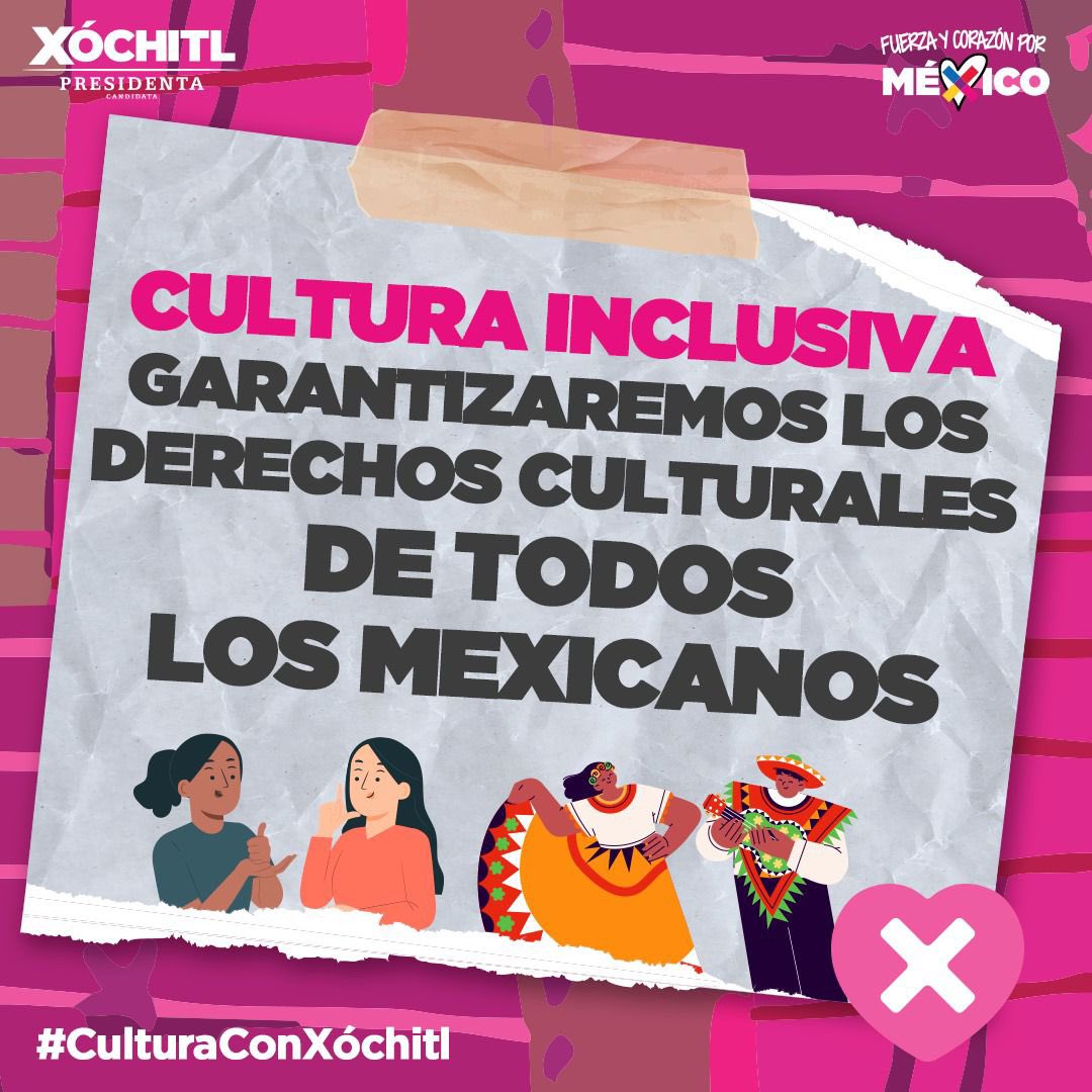 XochitlGalvez's tweet photo. La agenda artística y cultural será un pilar fundamental para el desarrollo y el progreso de México cuando sea Presidenta.

Nunca más un gobierno que le dé la espalda a esta comunidad que nos da fuerza e identidad como nación.

Estas son algunas de mis propuestas. 👇🏼

#DíaMundialDelArte
#CulturaConXóchitl
