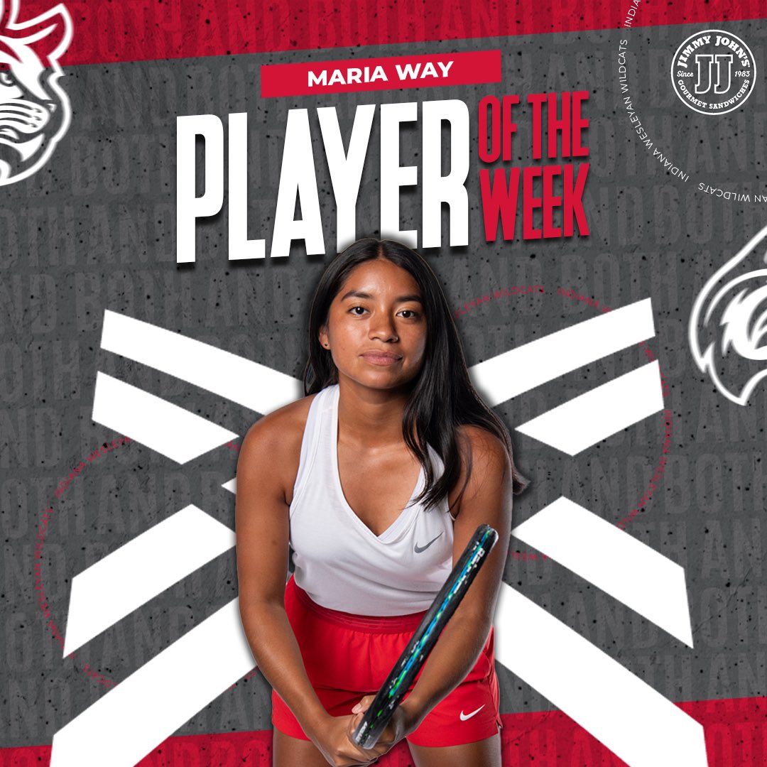 Congratulations to Maria Way for earning Crossroads League Player of the Week! 😼👏 📰 IWUWildcats.com #BothAnd